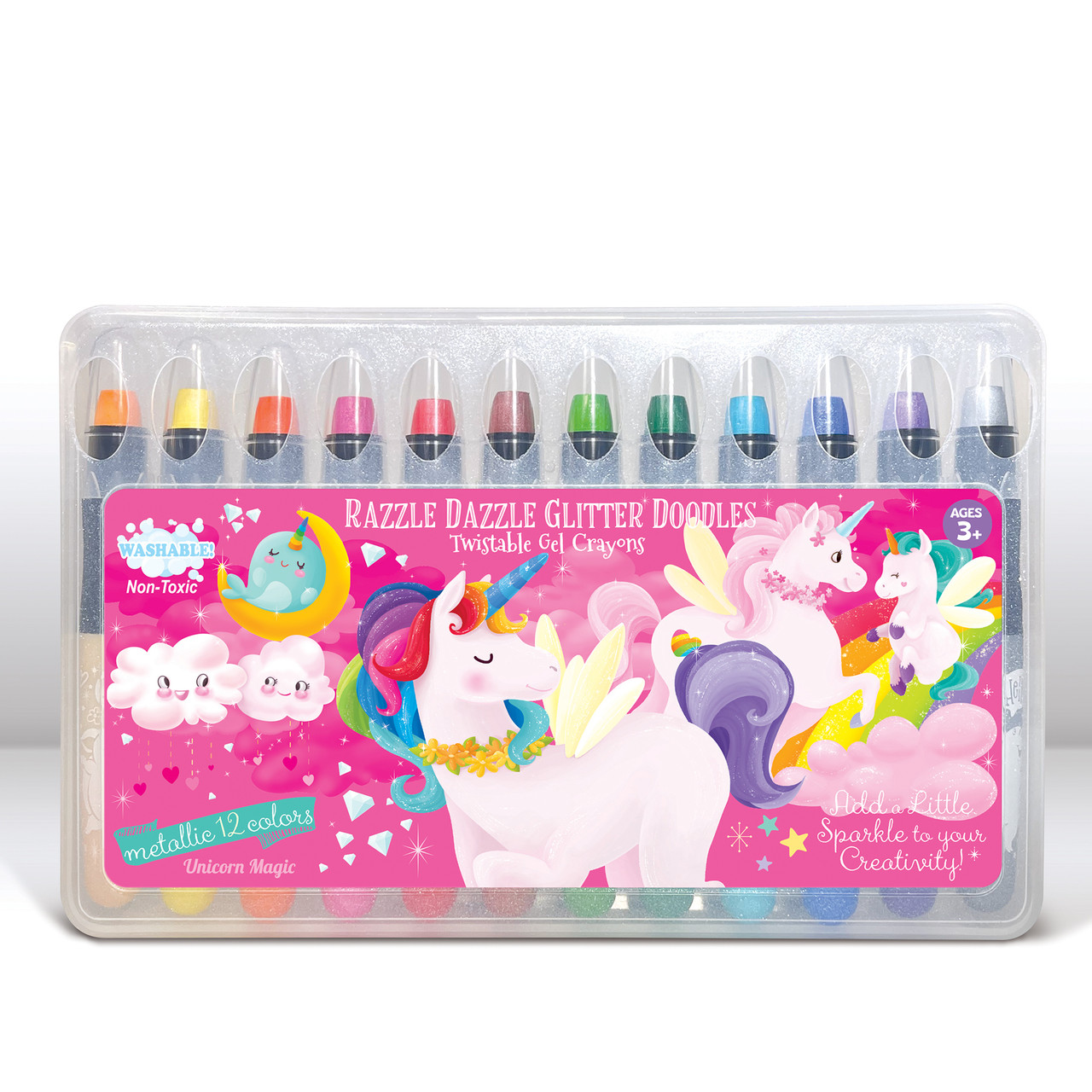 Glitter Doodle Gel Crayons- Unicorn Magic - The Piggy Story